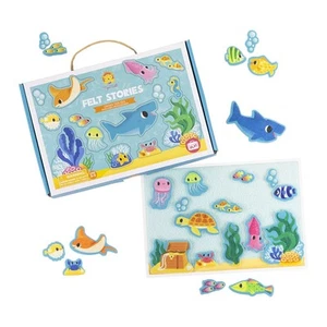 Juego de cuentos de fieltro de tribu tigre (bajo el mar) - Juego de artes y manualidades de fieltro para niños - Imagen 1 de 9