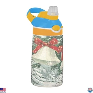 Botella de agua campana de Navidad con arco rojo de plástico transparente ALAZA 16 OZ - Taza de viaje para niños - Imagen 1 de 7