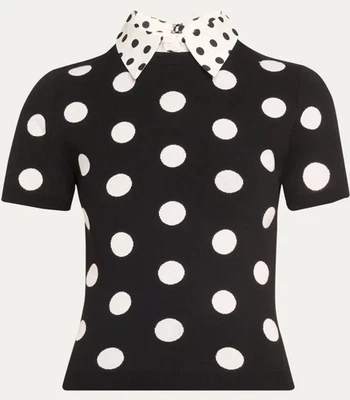 Suéter de bolinhas ALICE + OLIVIA ASTER TAMANHO XS NOVO SEM ETIQUETAS  - Imagem 1 de 4