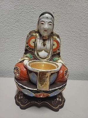 Japanese Porcelain Satsuma Ware Incense Burner,  Japan Asian Buddha  Vintage - Image 1 of 4