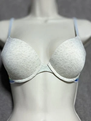 Sujetador Victoria's Secret ROSA Mujer 32C Gris Arco Iris Logo Push Up Con Aros Orgullo Foto 1 de 4