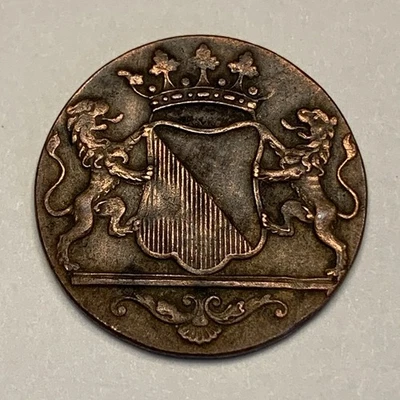 Moeda dos anos 1700 - Duit das Índias Orientais Holandesas - Imagem 1 de 2