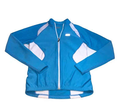 Chaqueta de ciclismo Louis Garneau LG transpirable cremallera completa para mujer talla S azul blanco Foto 1 de 4