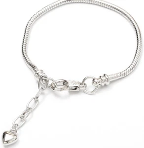 10PcSet Silver Womens 7.5" DIY Heart Charm Bracelets With Removable Ends D403 - Picture 1 of 7