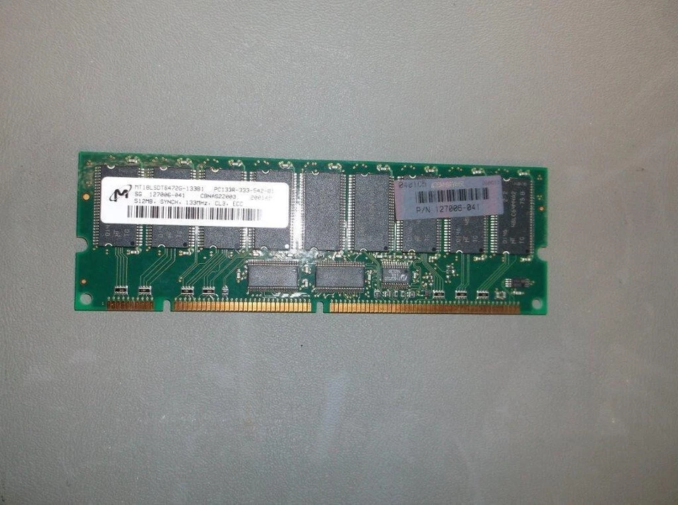 HP COMPAQ 127006-041 MICRON 512MB 133MHZ PC133 SDRAM DIMM - Image 1 of 1