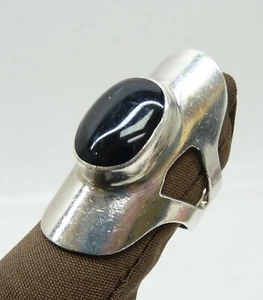 .925 Sterling Silver Black Coral Ring Size 7 Handcrafted FREE SHIPPNG - Picture 1 of 6