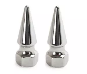 Colony Chrome Pike Nuts (Pair) fit Harley-Davidson 5/16" -18 UNC Imperial Bolt - Picture 1 of 4