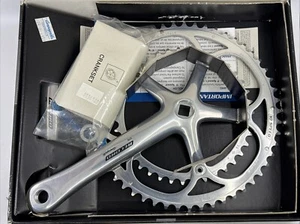 NOS Campagnolo RECORD Alloy Square Taper 10 Speed Double Crankset 175mm 53/39t - Picture 1 of 6