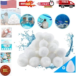 Eco-Friendly 1.5 lbs Pool Filter Balls - Replace 50 lbs Pool Sand Efficiently - Picture 1 of 10