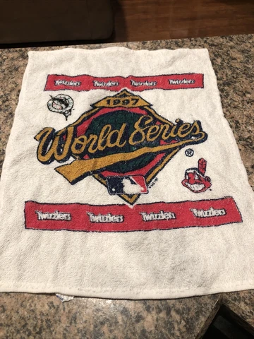 1997 World Series Rally Towel Baseball Cleveland Indians Florida Marlins MLB Cover