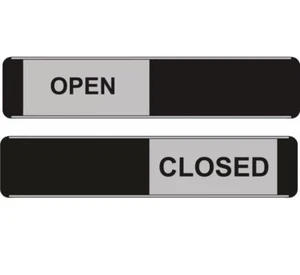 Sliding Door Sign - Open Closed - 255x52mm (1) - Picture 1 of 4