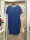 Laura Ashley Ladies Lace Shift Dress In BLUE SIZE 18