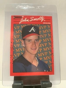 1990 Donruss MVP John Smoltz Error Card #BC-12 (Photo is Tom Glavine) Braves - Picture 1 of 2
