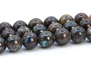 6MM Genuine Natural Deep Brown Azurite Malachite Quartz Round Loose Beads - Picture 1 of 4