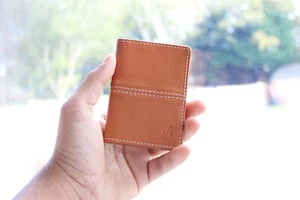 STARHIDE Unisex minimalistische kleine Leder-Kreditkartenhalter Visitenkarten-Geldbörse - Bild 1 von 7