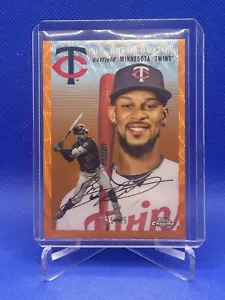 2023 TOPPS CHROME PLATINUM ANNIVERSARY Byron Buxton Orange Wave /25 SP - Picture 1 of 2