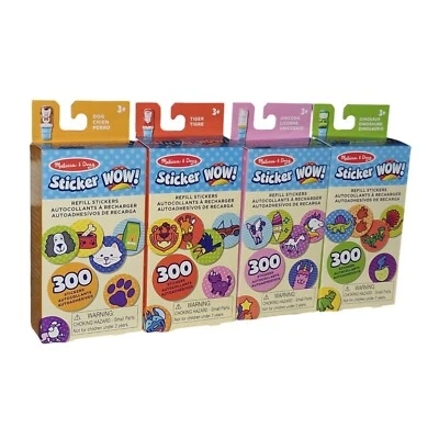 4 SET Melissa & Doug Sticker WOW! - Refill Stickers Unicorn 300 X4 Aufkleber