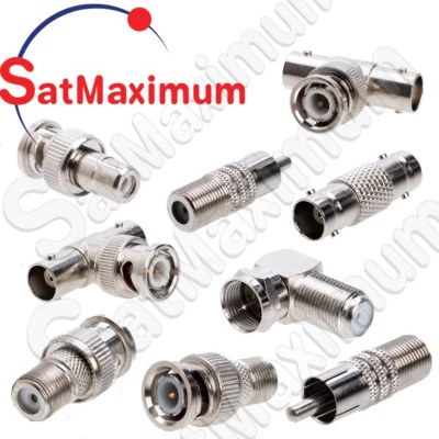 BNC Connector Male Female Coupler RCA Adapter for Coaxial Cable - LOT - Image 1 of 4