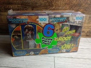 6 Puzzle Party Pack Guardiani della Galassia Spiderman Cattivissimo Me 100 pezzi ciascuno - Foto 1 di 6