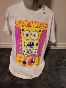 Freeze Men's Nickelodeon SpongeBob Graphic Crew Neck T Shirt White Size Large  - Picture 1 of 9