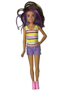 Mattel Barbie Sister Teen Skipper Purple Streaked Hair Doll Brunette - Picture 1 of 4