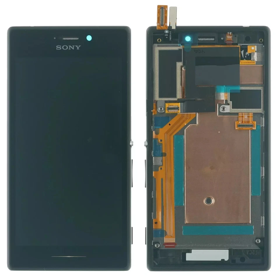?? Digitalizador de pantalla táctil LCD de repuesto con marco para Sony Xperia M2 - negro Foto 1 de 2