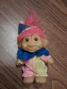 MUÑECA PAYASO TROLL VINTAGE 5" OJOS Y PELO ROSA - Imagen 1 de 2