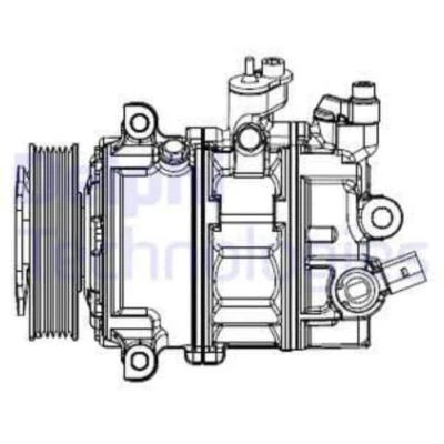 DELPHI Compressore Aria Condizionata Adatto A per VW Jetta IV 162 163 AV3 AV2 - Immagine 1 di 2