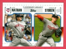 2010 TOPPS (BB) Joe Nathan/Drew Storen SP "LEGENDARY LINEAGE" CHASE CARD #LL-75