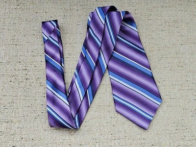 Corbata clásica a rayas multicolor Stafford para hombre 100 % seda hecha en EE. UU. Foto 1 de 4