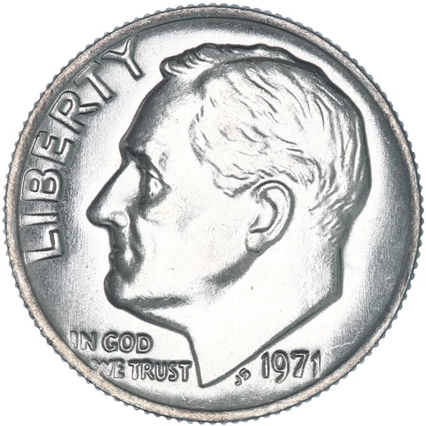 1971 (P) Roosevelt Dime Gem BU US Coin Cover