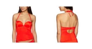 34A Gossard 8695 Egoboost U'wired Bandeau Strapless Halter Plunge Tankini Top - Picture 1 of 5