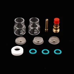 TIG Welding Torch,3/32 Gas Lens #12 Cup 2.4mm Collet Kit For WP-17,18,26 - Picture 1 of 7