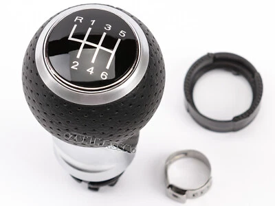 per AUDI A3 A4 B6 B7 S4 A6 A8 Q5 POMELLO LEVA DEL CAMBIO 6 MARCE MANOPOLA CUFFIA - Immagine 1 di 4