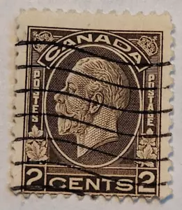 Canada Postage ~ King George V ~ 20¢ Brown Stamp ~ Used/Posted ~ 1932 - Picture 1 of 6