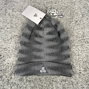 Nike ACG Peak Knit Beanie Adult One Size Black White FJ6297-010 - Picture 1 of 5