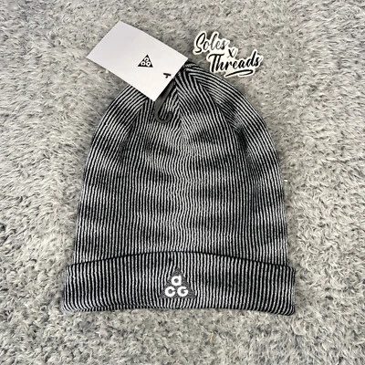 Nike ACG Peak Gorro Tejido Adulto Talla Única Negro Blanco FJ6297-010 Foto 1 de 4