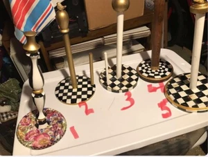 Whimsical Check Paper Towel Holder Black And White Checks CHOICE - Picture 1 of 1