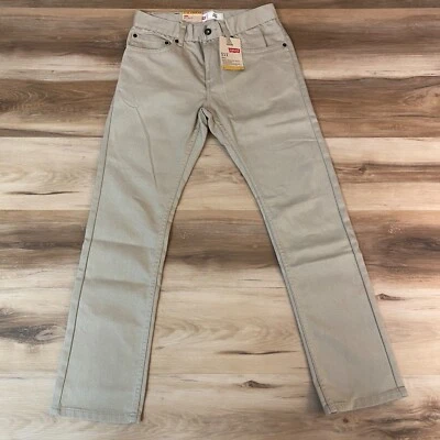 Levi's 511 Jeans Boys 16R 28 x 28 Beige Slim Fit Slightly Tapered Cotton Blend - Image 1 of 4