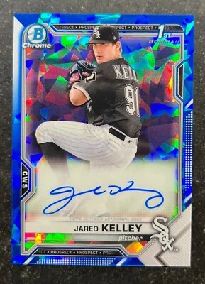 2021 Bowman Chrome Sapphire Prospect Autographs Jared Kelley - Image 1 of 2