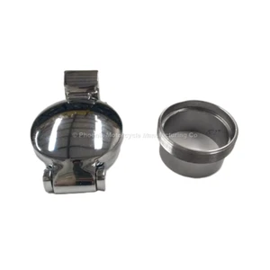 CHROMED 3" "ASTON" FUEL CAP - WITH STEEL FILLER NECK - UK SUPPLIED - Picture 1 of 7