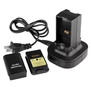 For Xbox 360 Dual Battery Charging Station,with 2 Rechargeable Batteries - Picture 1 of 7