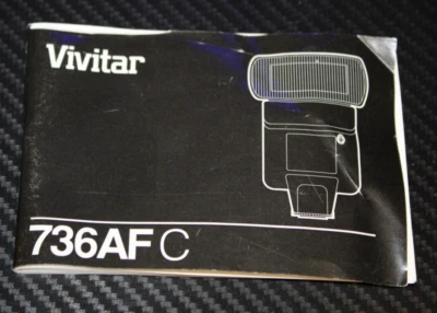 Original Vivitar 736AF C User Manual – Comprehensive Guide for Flash Unit - Image 1 of 3