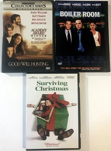 3 DVDs - Damon & Affleck GOOD WILL HUNTING - BOILER ROOM - SURVIVING CHRISTMAS - Picture 1 of 1