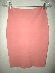ROMEO JULIET COUTURE BANDAGE Bodycon Pink SPANDEX PENCIL STRETCH SKIRT Medium - Picture 1 of 5