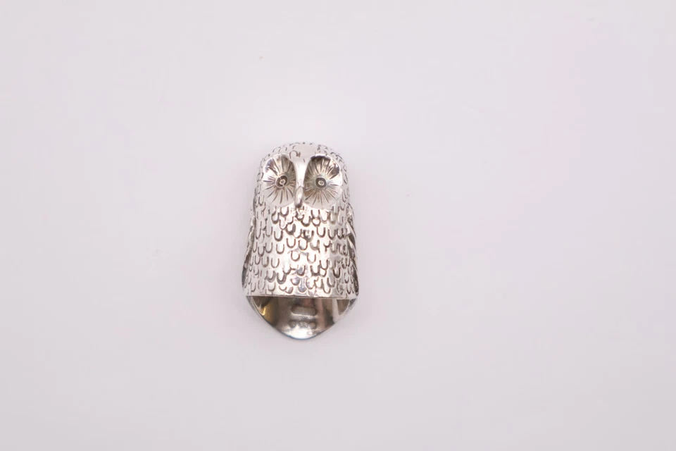 Vintage Sterling Silver Novelty Owl Thimble Hallmarked Sheffield 1992 - Image 1 of 4