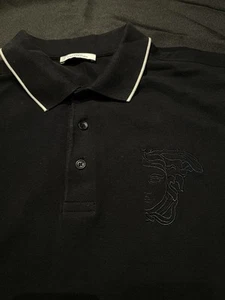 FAI UN'OFFERTA VERSACE POLO COLLEZIONE MEDUSA VESTIBILITÀ UOMO US L - XL CAMICIA AUTENTICA - Foto 1 di 14