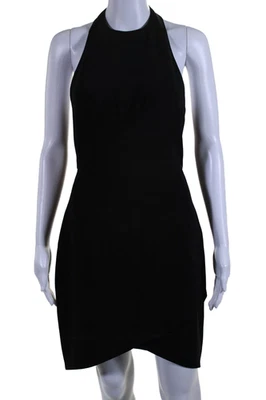 Mini vestido vaina halter espalda abierta con cremallera Keepsake para mujer negro talla pequeña Foto 1 de 4