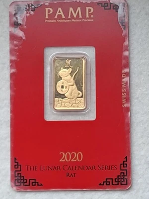 5g PAMP Goldbarren - Year of the Rat 2020 - Jahr der Ratte - Rarität - Bild 1 von 2