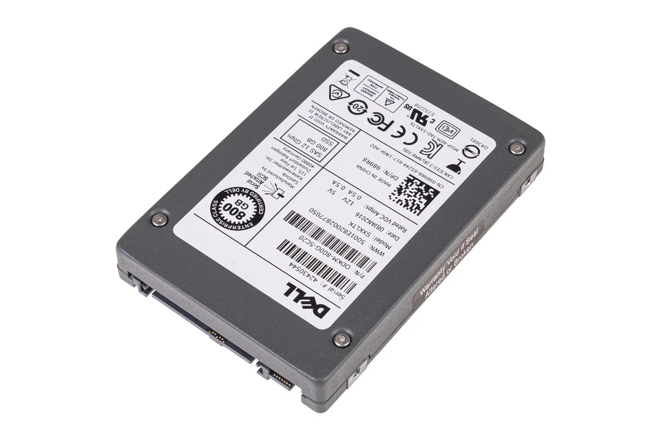 Hard drive Dell 800GB SSD SAS 12G 2.5" MLC 512 989R8 - Image 1 of 2